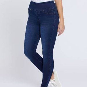 Brand new.  SEVEN7 tummy toner jeggings. Dark blue wash.  Size 6.